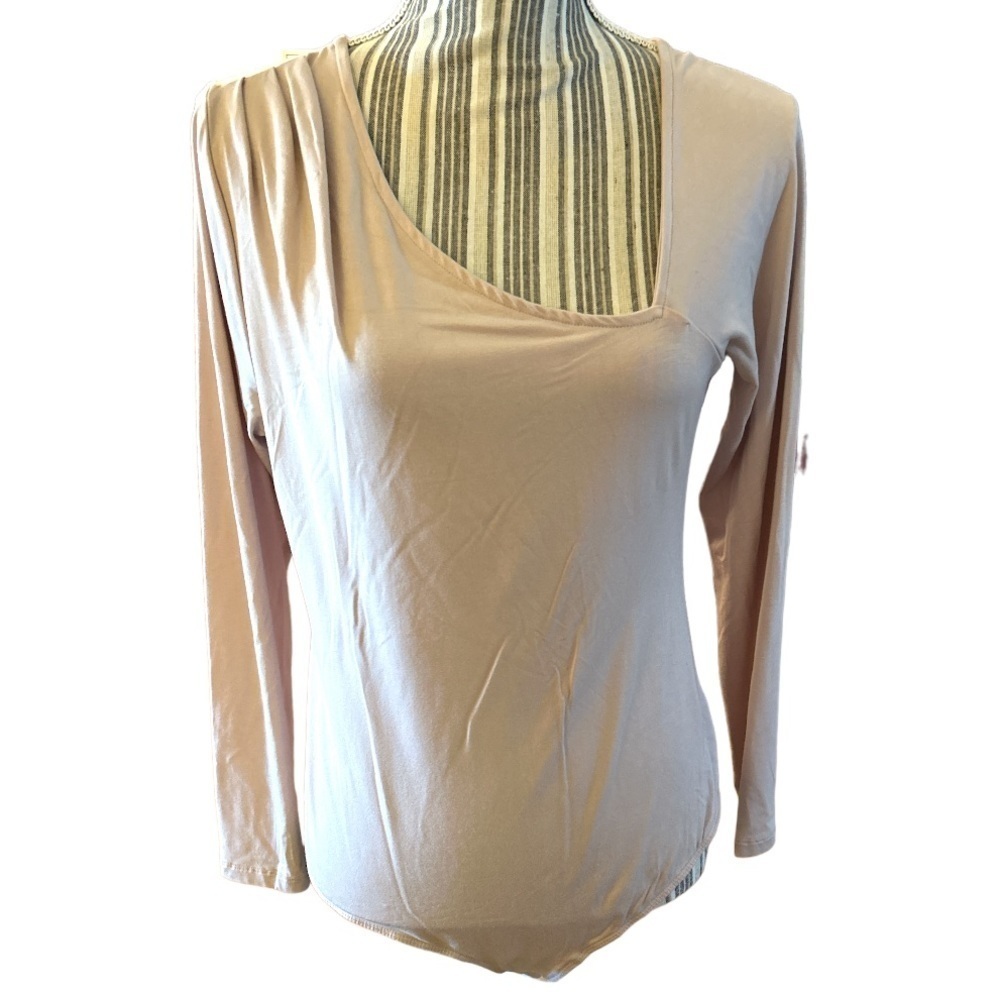 ASYMMETRIC Bodysuit, Blush Pink, Size M